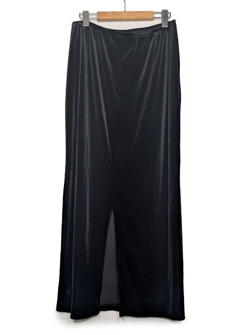 Vintage Clio Skirt Black Velvet Maxi Whimsigoth Fairy Grunge 90s Y2K Size Large - Picture 4 of 10